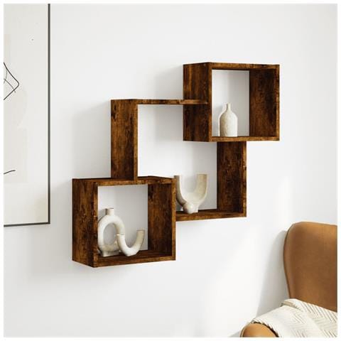 Mobile A Parete 78x18x71 Cm Rovere Fumo In Legno Multistrato - Foto 3