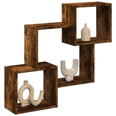 Mobile A Parete 78x18x71 Cm Rovere Fumo In Legno Multistrato - Foto 1