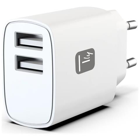 Caricatore Alimentatore 2x Usb-a 12w Da Muro - Foto 2