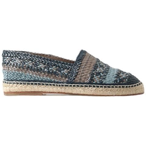 Scarpe Espadrillas Di Bufalo In Pelle Grigio Blu - Eu41/us8 - Foto 1