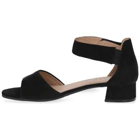 Black Suede Elegant Open Sandals Sandali Pelle Scarpe Donna Nero Eu 36, 9-28212-20-004 - Foto 3