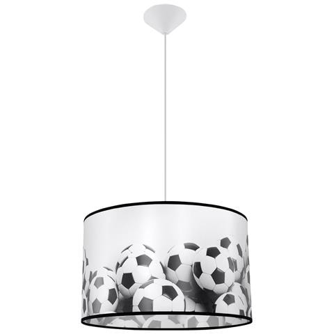 Lampada A Sospensione Football B 40 Sl. 1427 - Moderno Lampade A Sospensione Bianco Nero 82x40x40 Cm - Foto 1