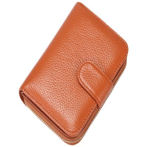 Portafoglio A Fisarmonica In Vera Pelle Brown - Foto 1