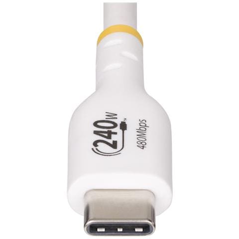 Cavo di ricarica USB-C Bianco da 1m, cavo USB C certificato USB-IF, 240W PD EPR, cavo di ricarica USB 2.0 Tipo-C per laptop, cavo di trasferimento dati USB-Type-C, rivestimento in TPE - Foto 8