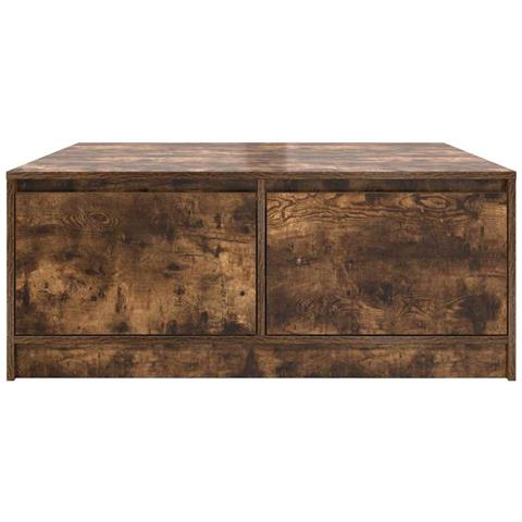 Tavolino da Salotto con Cassetti Rovere Fumo 100x100x40 cm - Foto 2