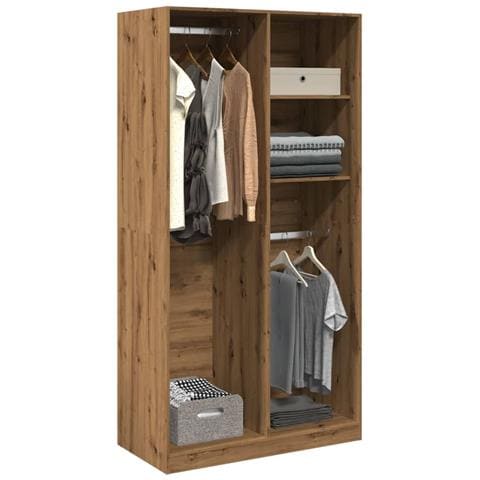 Armadio Rovere Artigianale 100x50x200 Cm In Legno Multistrato - Foto 1