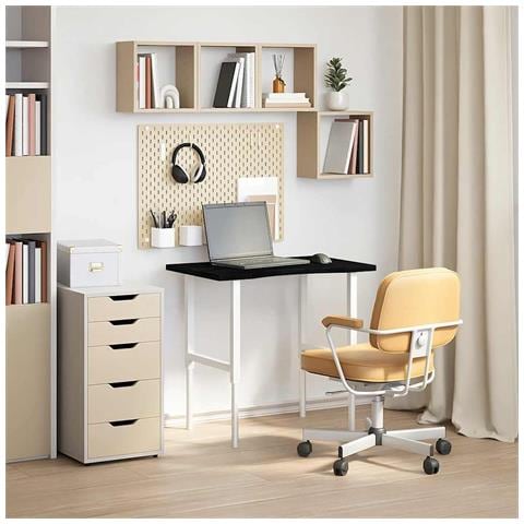 Piano Scrivania Marrone Scuro 80x50x2,5 Cm In Rovere Massello - Foto 3
