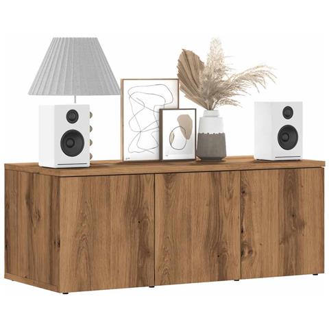 Mobile Porta Tv Rovere Artigianale 80x34x30 Cm Truciolato - Foto 1