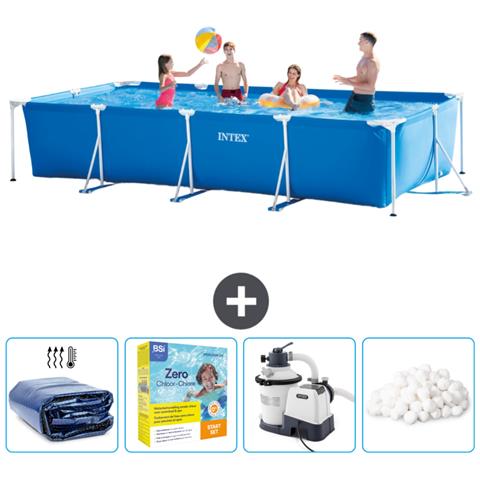 Piscina Fuori Terra - Rettangolo - 450x220x84 Cm - Blu - Include Accessori Coordinati Cb70 - Foto 1