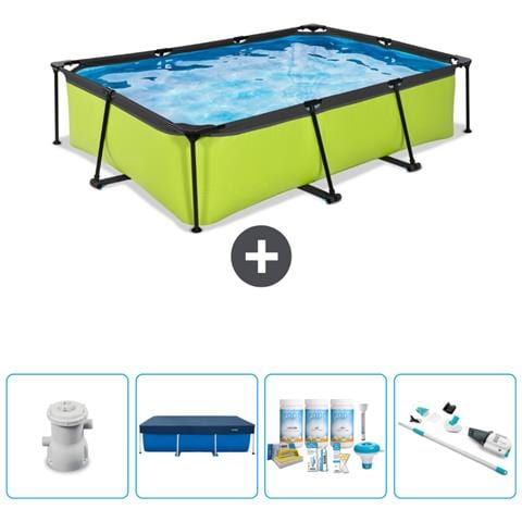 Piscina Fuori Terra - Rettangolo - 300x200x65 Cm - Groen - Include Accessori Coordinati Cb5 - Foto 1