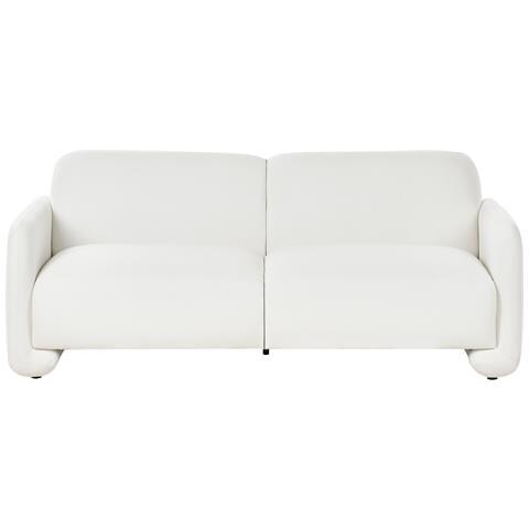 Divano 3 Posti Saland Tessuto Bianco - Foto 2