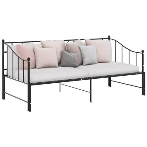 Lusso Casadino - Telaio Divano Letto Estraibile Nero In Metallo 90x200 Cm - Foto 8