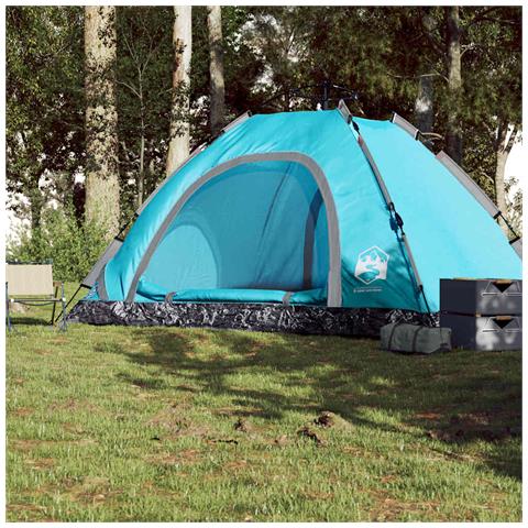 Tenda da Campeggio 5 Persone Blu a Rilascio Rapido - Foto 2
