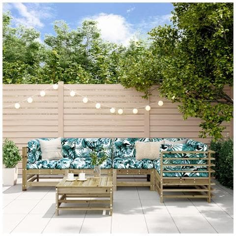 Set Salotto da Giardino 6 pz in Legno Impregnato di Pino - Foto 2