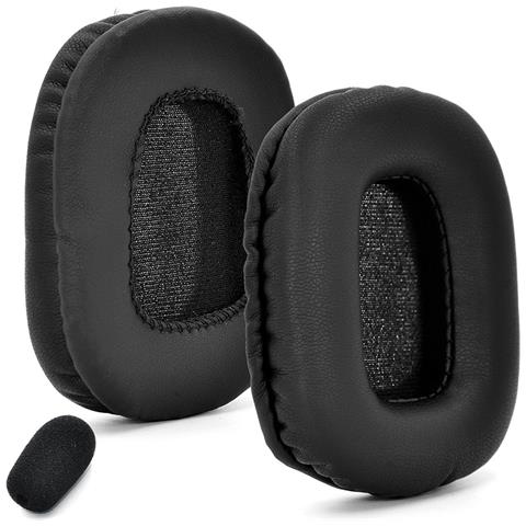 2 Cuscinetti Auricolari In Pelle Proteica + Copri Microfono Compatibili Con Cuffie Blueparrott B550-xt - Foto 1