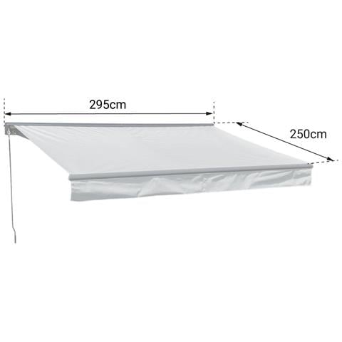 Tenda Saule 2,95 × 2,5 M Con Semicupola - Tessuto Beige E Struttura Grigia - Foto 2