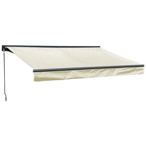 Tenda Saule 2,95 × 2,5 M Con Semicupola - Tessuto Beige E Struttura Grigia - Foto 1