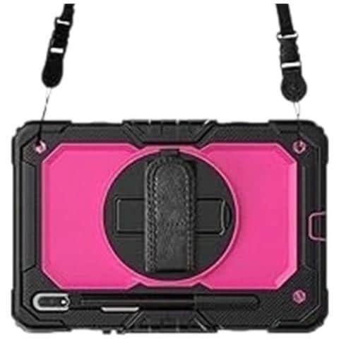 Custodia Blindata Con Supporto Girevole Per Samsung Galaxy Tab S7/8 Rosa - Foto 2