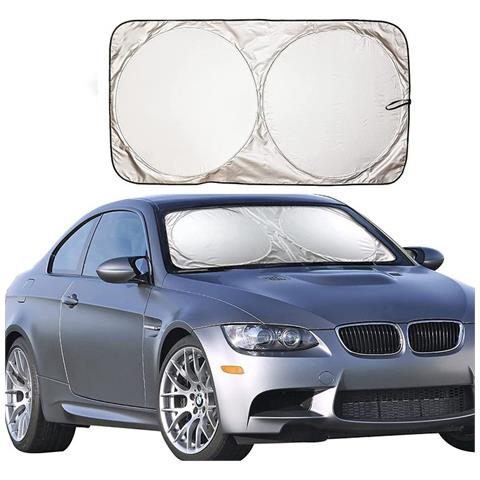 Parasole Argentato Per Parabrezza Auto - Protezione Calore E Uv, Design Pieghevole - Foto 2