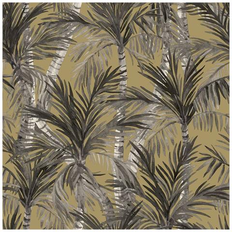 Carta da Parati Palm Trees Oro e Nero - Foto 1