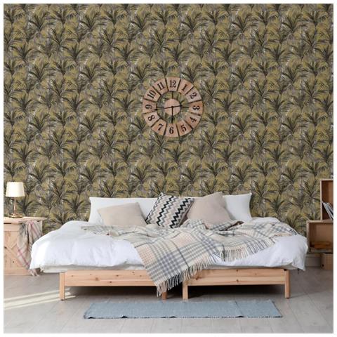 Carta da Parati Palm Trees Oro e Nero - Foto 2