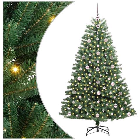 Albero di Natale Artificiale con Rami Pieghevoli Verde 180 cm - Foto 1