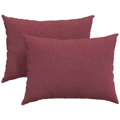 Cuscini da Divano 2 pcs Rosso Vino 70 x 50 cm Tessuto - Foto 1