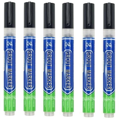 Pennarello Per Fughe Piastrelle, Confezione Da 6: Marcatore Impermeabile Per Ripristino Fughe Black - Foto 1