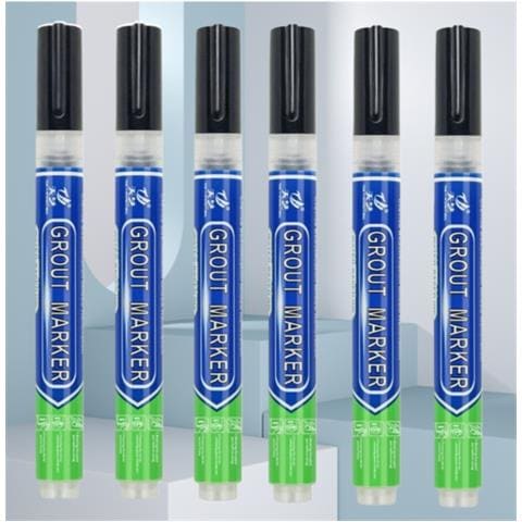 Pennarello Per Fughe Piastrelle, Confezione Da 6: Marcatore Impermeabile Per Ripristino Fughe Black - Foto 2