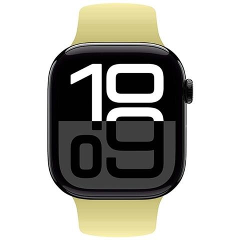 Bracciale Per Apple Watch 38 / 40 / 41 / 42mm In Silicone Liquido, Giallo - Foto 4