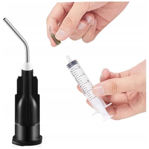 Ago Dosatore 14g Inclinato A 45° 1,55mm - Precisione E Riutilizzabile | Diametro Interno 1,55mm, Esterno 1,83mm, Lunghezza 45mm | Uso Medico E Laboratorio - Foto 1