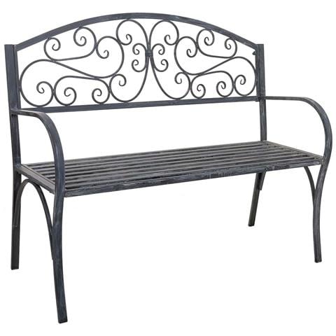 Sgabello In Metallo Grigio 123x53x91h - Foto 1