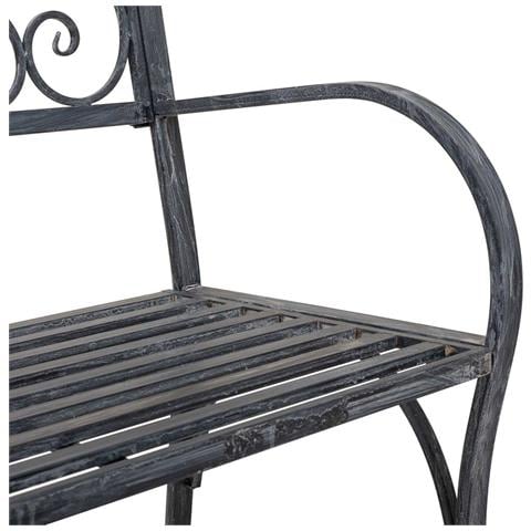 Sgabello In Metallo Grigio 123x53x91h - Foto 8