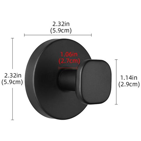 Ganci A Ventosa 4-pack In Acciaio Inossidabile, Senza Forare, Riutilizzabili E Impermeabili Per Bagno Cucina Camera, Design Moderno Minimalista Black - Foto 2
