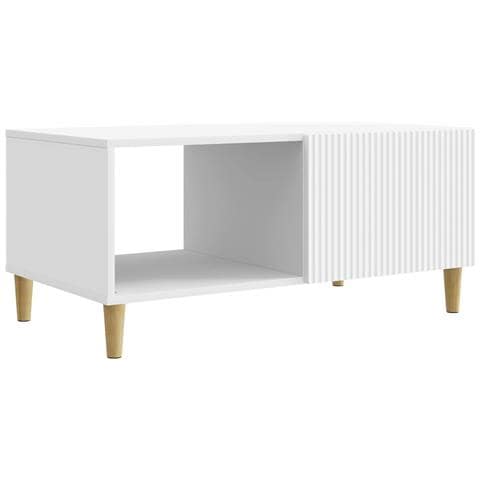 Tavolino da salotto Bianco 90 x 50 x 40 cm Legno ingegnerizzato - Foto 1