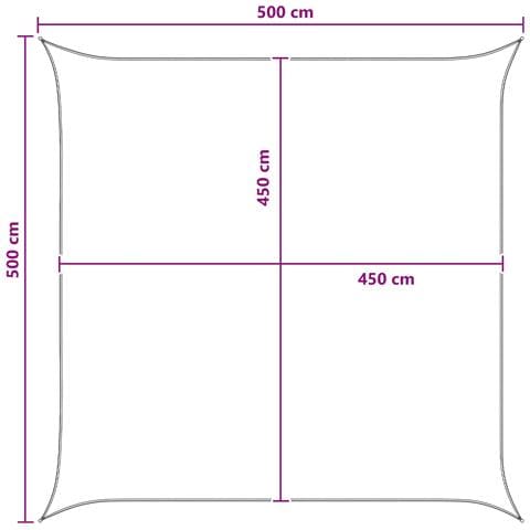 Telo Ombra Antracite e Bianco 5 x 5 m HDPE - Foto 8