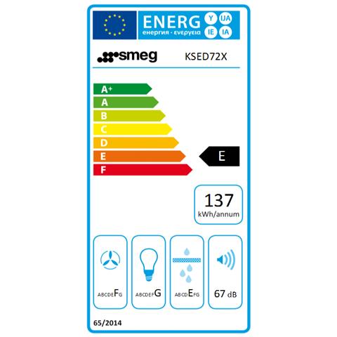Cappa a Parete KSED72X Aspirante e Filtrante 70 cm Colore Acciaio Inox - Foto 2