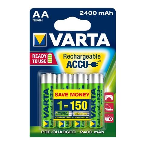 Blister 4 Batterie Stilo Ricaricabili da 2400 mAh  - Foto 2