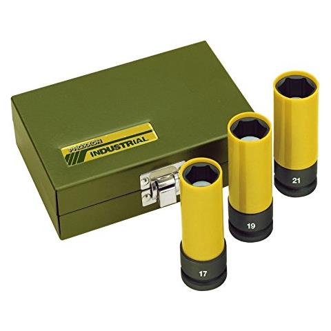 Impact 23938 - Set Dadi Fissaggio Ruota, 1/2", 3 Pezzi: 17, 19, 21 Mm - Foto 1