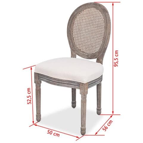 Sedie per Sala da Pranzo 2 pz in Tela e Rattan - Foto 7