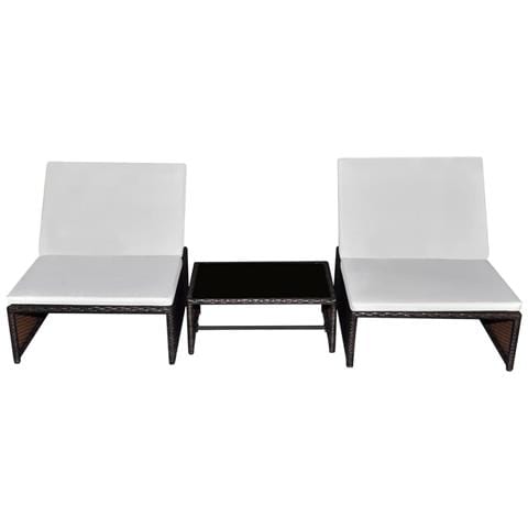 Sedie da Giardino Reclinabili 2 pz con Tavolo Polyrattan - Foto 6