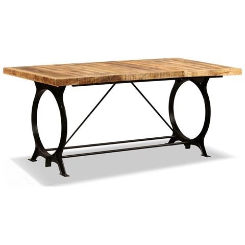 Tavolo Da Pranzo In Legno Massello Di Mango Grezzo 180 Cm - Foto 2