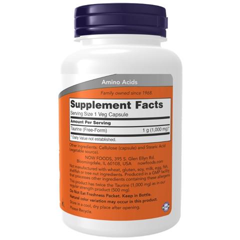 Taurine Double Strength, 1000mg - 250 Compresse - Taurina - Foto 2