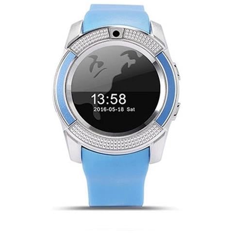 Smartwatch Display 1.22" GPS Fotocamera Bluetooth e Wifi Blu - Foto 1