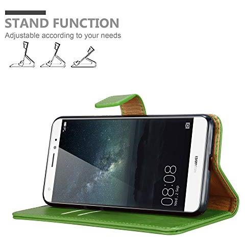 Custodia Compatibile Con Huawei Mate S In Verde Erbe - Coperchio Protettiva Con Chiusura Magnetica, Funzione Stand E Tasca Per Le Carte - Foto 2