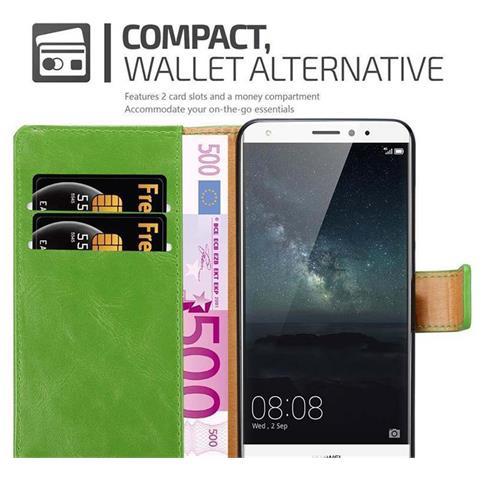 Custodia Compatibile Con Huawei Mate S In Verde Erbe - Coperchio Protettiva Con Chiusura Magnetica, Funzione Stand E Tasca Per Le Carte - Foto 8