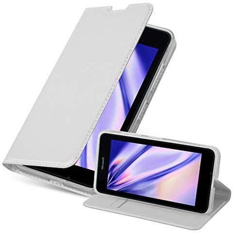 Custodia Compatibile Con Nokia Lumia 640 In Classy Argento - Coperchio Protettiva Con Chiusura Magnetica, Funzione Stand E Tasca Per Le Carte - Foto 1