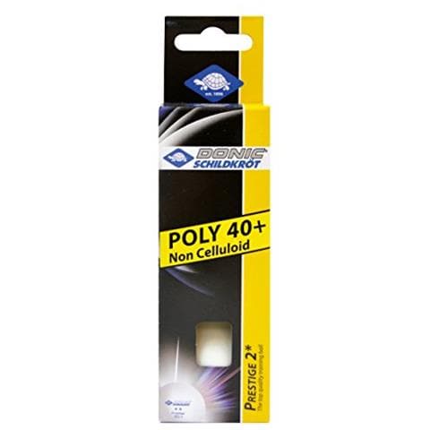 Palla Da Ping Pong A 2 Stelle Prestige, In Poliestere, Qualità 40+, 3 Pezzi In Cartone, Colore: Bianco, 608322, 608322, Bianco, Taglia Unica - Foto 1