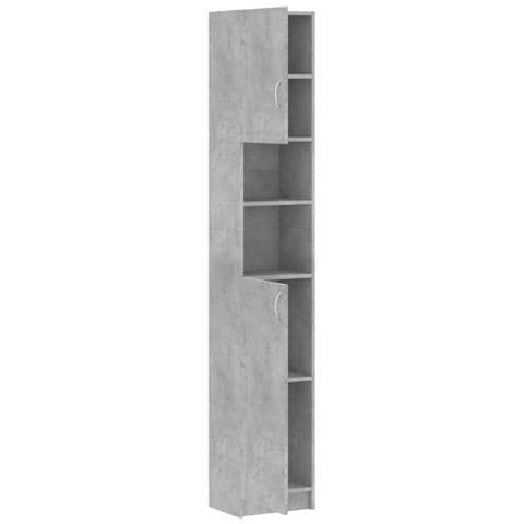 Mobile da Bagno Grigio Cemento 32x25,5x190 cm Legno Multistrato - Foto 2