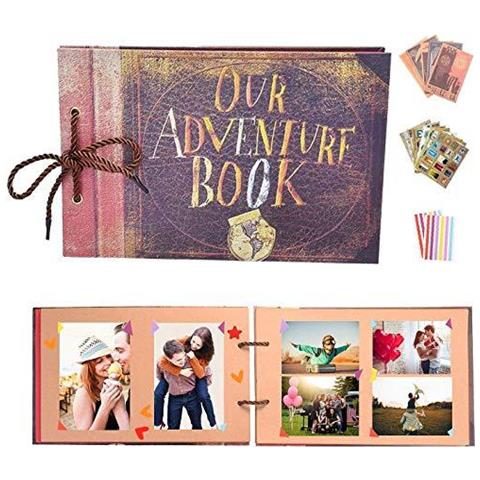 La Nostra Avventura Libri Foto Album Fai Da Te Anniversario Scrapbook Album Pixar Up Famiglia A Mano Rottami Libro Retro Photo Album Scrapbook 40 Fogli 80 Pagine Con Photo Album Storage Box Fai Da Te Kit Di Accessori - Foto 2